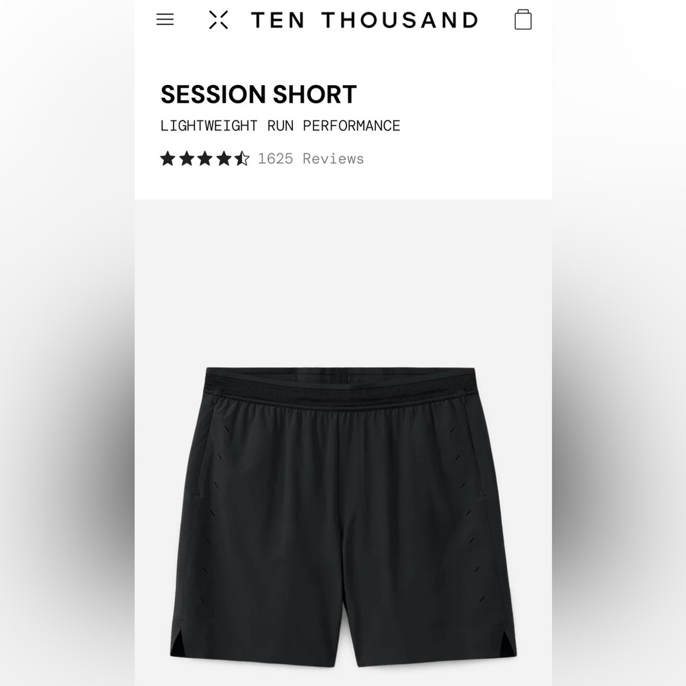 Black Running Shorts from Ten Thousand